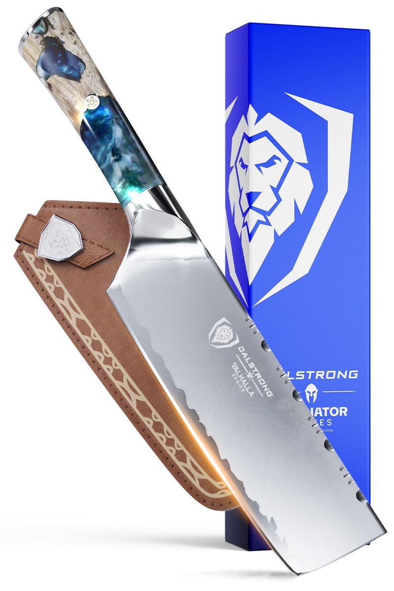 Dalstrong Nakiri Knife - 7 inch - Valhalla Series - 9CR18MOV High Carbon Steel - Vegetable Kitchen Knife - Celestial Resin & Wood Handle - Razor Sharp Asian Knife Gift- w/Sheath - Image 1